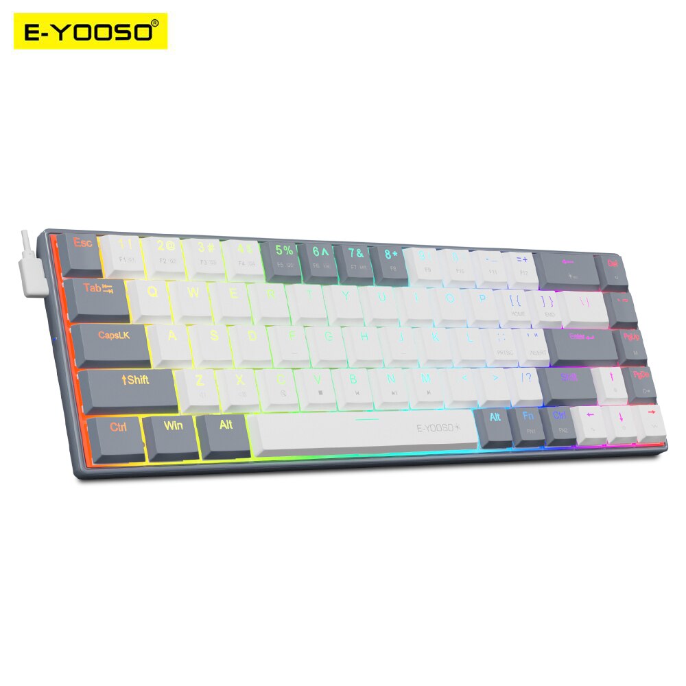 E-YOOSO A68 RGB Mini Slim USB  - Pc Gaming Pink recension och pris