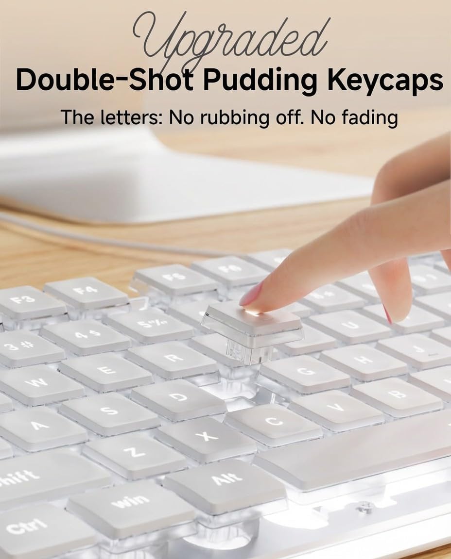 Wired USB Keyboard with White  - Pc Gaming Fullset recension och pris